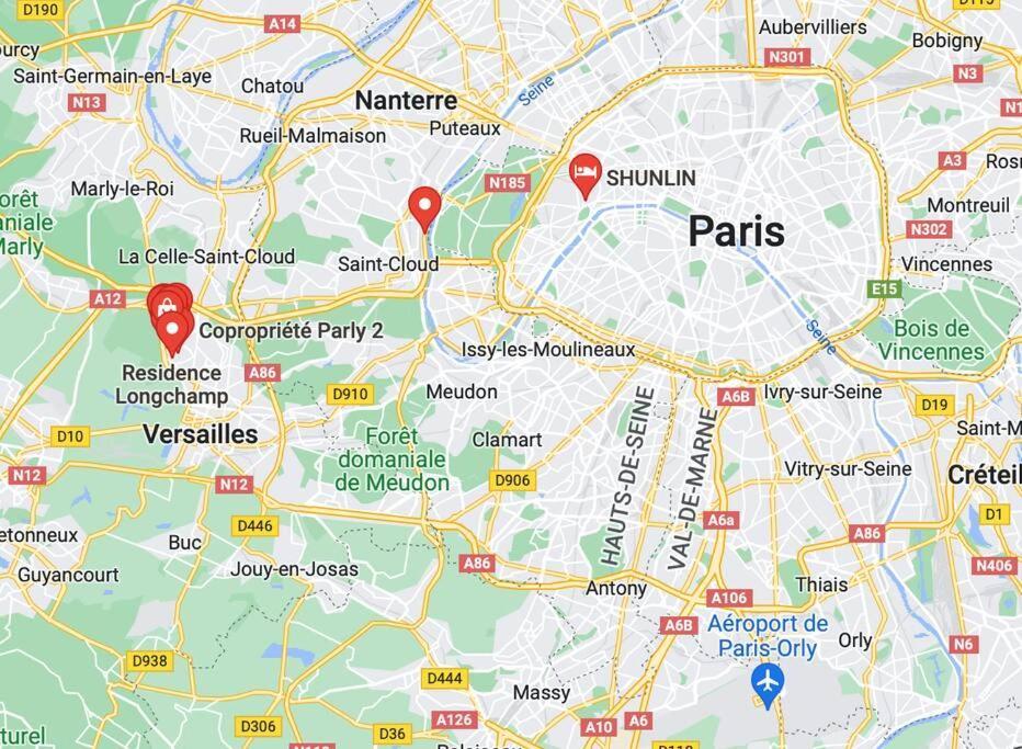 Grand Studio Proche Versailles Chateau Le Chesnay  Exteriör bild